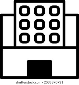 ilustración vectorial y logo Estilo dualtone Building. en el fondo blanco. Signo de iconos de la colección moderna para el concepto móvil y el diseño de aplicaciones web. El diseño es perfecto.