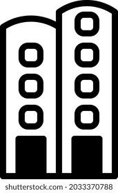 Vektorgrafik und Logo Gebäude dualtone Stil. Symbol auf weißem Hintergrund. Symbol aus der modernen Kollektion für mobiles Konzept und Web-Apps Design. Schönes Design perfekt.