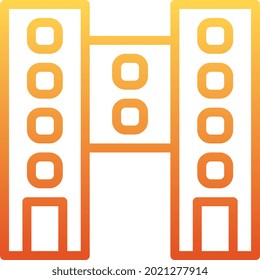 illustration vector and logo Building gradient line style. icon on white background. Icon sign from modern collection for mobile concept and web apps design. Nice design perfect.