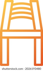 estilo de gradiente del vector de ilustración y de la silla del logotipo. en el fondo blanco. Signo de iconos de la colección moderna para el concepto móvil y el diseño de aplicaciones web. El diseño es perfecto.
