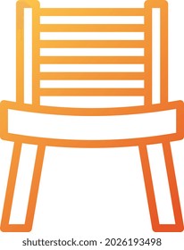 illustration vector and logo chair gradient style. icon on white background. Icon sign from modern collection for mobile concept and web apps design. Nice design perfect.