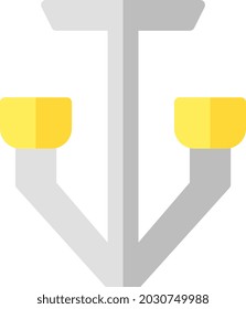 ilustración vectorial y logotipo lámpara de araña estilo plano. en el fondo blanco. Signo de iconos de la colección moderna para el concepto móvil y el diseño de aplicaciones web. El diseño es perfecto.