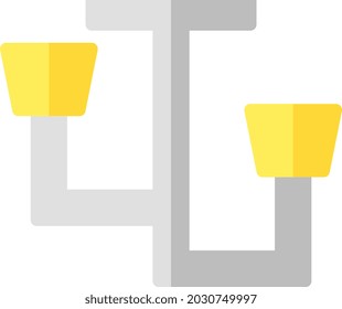 illustration vector and logo chandelier flat style. icon on white background. Icon sign from modern collection for mobile concept and web apps design. Nice design perfect.