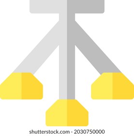 ilustración vectorial y logotipo lámpara de araña estilo plano. en el fondo blanco. Signo de iconos de la colección moderna para el concepto móvil y el diseño de aplicaciones web. El diseño es perfecto.