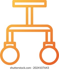 illustration vector and logo chandelier gradient line style. icon on white background. Icon sign from modern collection for mobile concept and web apps design. Nice design perfect.