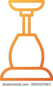 illustration vector and logo chandelier gradient line style. icon on white background. Icon sign from modern collection for mobile concept and web apps design. Nice design perfect.