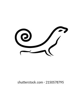 illustration vector for logo concept lizard