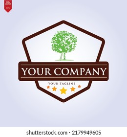 Illustration Vectorlogo-Design und grauer Hintergrund