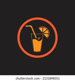 diseño de logotipo vectorial de ilustración para jugo fresco 