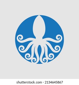 illustration vector logo design for octopus 