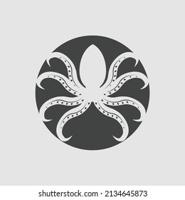 illustration vector logo design for octopus 