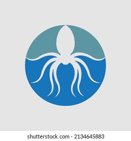 illustration vector logo design for octopus 