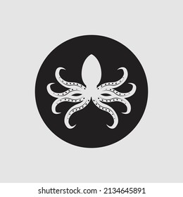 illustration vector logo design for octopus 