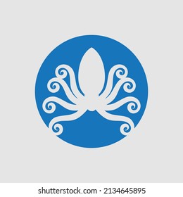 illustration vector logo design for octopus 