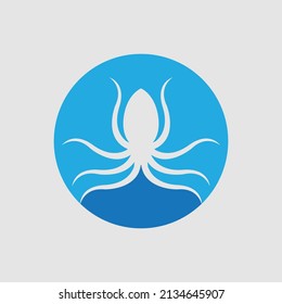 illustration vector logo design for octopus 