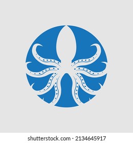 illustration vector logo design for octopus 