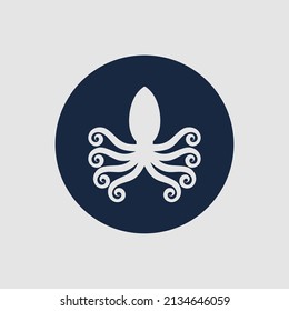 illustration vector logo design for octopus 