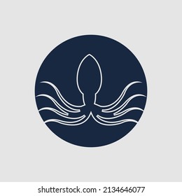 illustration vector logo design for octopus 
