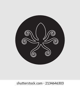 illustration vector logo design for octopus 