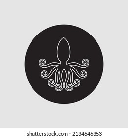 illustration vector logo design for octopus 