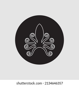 illustration vector logo design for octopus 