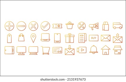 illustration vector and logo ecommerce gradient style. icon on white background. Icon sign from modern collection for mobile concept and web apps design. Nice design perfect.