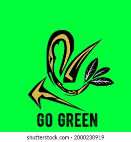 Illustration vector of logo go green