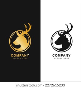 illustration vector logo graphic of deer, deer logo, deer animal, animal logo, wild animal.