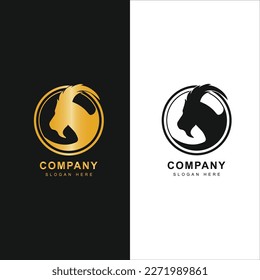 illustration vector logo graphic of goat, goat logo, goat animal, animal logo, wild animal.