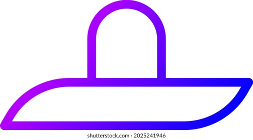 illustration vector and logo hat gradient line style. icon on white background. Icon sign from modern collection for mobile concept and web apps design. Nice design perfect.