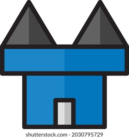 illustration vector and logo house filat lines style. icon on white background. Icon sign from modern collection for mobile concept and web apps design. Nice design perfect.