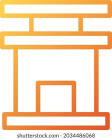 ilustración estilo de líneas de gradiente vectorial y casa de logotipo. en el fondo blanco. Signo de iconos de la colección moderna para el concepto móvil y el diseño de aplicaciones web. El diseño es perfecto.