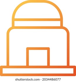 ilustración estilo de líneas de gradiente vectorial y casa de logotipo. en el fondo blanco. Signo de iconos de la colección moderna para el concepto móvil y el diseño de aplicaciones web. El diseño es perfecto.