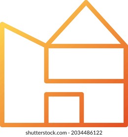 illustration vector and logo house gradient lines style. icon on white background. Icon sign from modern collection for mobile concept and web apps design. Nice design perfect.