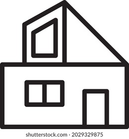 illustration vector and logo house outlines style. icon on white background. Icon sign from modern collection for mobile concept and web apps design. Nice design perfect.