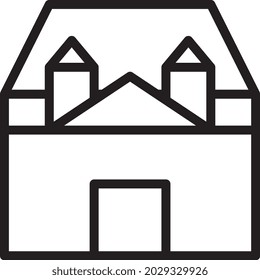 illustration vector and logo house outlines style. icon on white background. Icon sign from modern collection for mobile concept and web apps design. Nice design perfect.