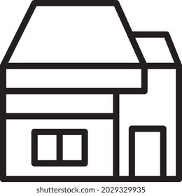 illustration vector and logo house outlines style. icon on white background. Icon sign from modern collection for mobile concept and web apps design. Nice design perfect.