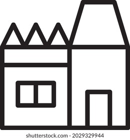 illustration vector and logo house outlines style. icon on white background. Icon sign from modern collection for mobile concept and web apps design. Nice design perfect.