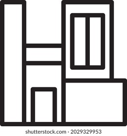 illustration vector and logo house outlines style. icon on white background. Icon sign from modern collection for mobile concept and web apps design. Nice design perfect.