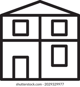 illustration vector and logo house outlines style. icon on white background. Icon sign from modern collection for mobile concept and web apps design. Nice design perfect.