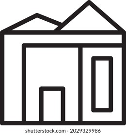 ilustración vector y estilo de la casa del logotipo. en el fondo blanco. Signo de iconos de la colección moderna para el concepto móvil y el diseño de aplicaciones web. El diseño es perfecto.