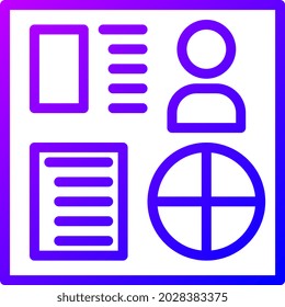 illustration vector and logo icon bussines plan gradient style. icon on white background. Icon sign from modern collection for mobile concept and web apps design. Nice design perfect.