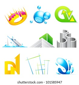 illustration of vector logo icon design for business branding