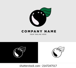 Illustration Vector logo Icon Design , Bowling Leaf, Unique Modern and Elegant