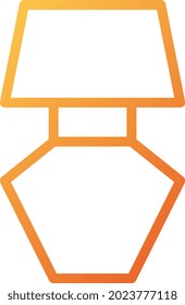 ilustración estilo de línea plana vectorial y logotipo de la lámpara. en el fondo blanco. Signo de iconos de la colección moderna para el concepto móvil y el diseño de aplicaciones web. El diseño es perfecto.