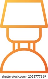 ilustración estilo de línea plana vectorial y logotipo de la lámpara. en el fondo blanco. Signo de iconos de la colección moderna para el concepto móvil y el diseño de aplicaciones web. El diseño es perfecto.