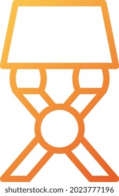 ilustración estilo de línea plana vectorial y logotipo de la lámpara. en el fondo blanco. Signo de iconos de la colección moderna para el concepto móvil y el diseño de aplicaciones web. El diseño es perfecto.