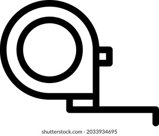 illustration vector and logo measuring tape outlines style. icon on white background. Icon sign from modern collection for mobile concept and web apps design. Nice design perfect.