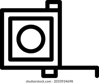 ilustración vectorial y logotipo medir el estilo del contorno de cinta. en el fondo blanco. Signo de iconos de la colección moderna para el concepto móvil y el diseño de aplicaciones web. El diseño es perfecto.