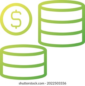 illustration vector and logo money gradient style. icon on white background. Icon sign from modern collection for mobile concept and web apps design. Nice design perfect.